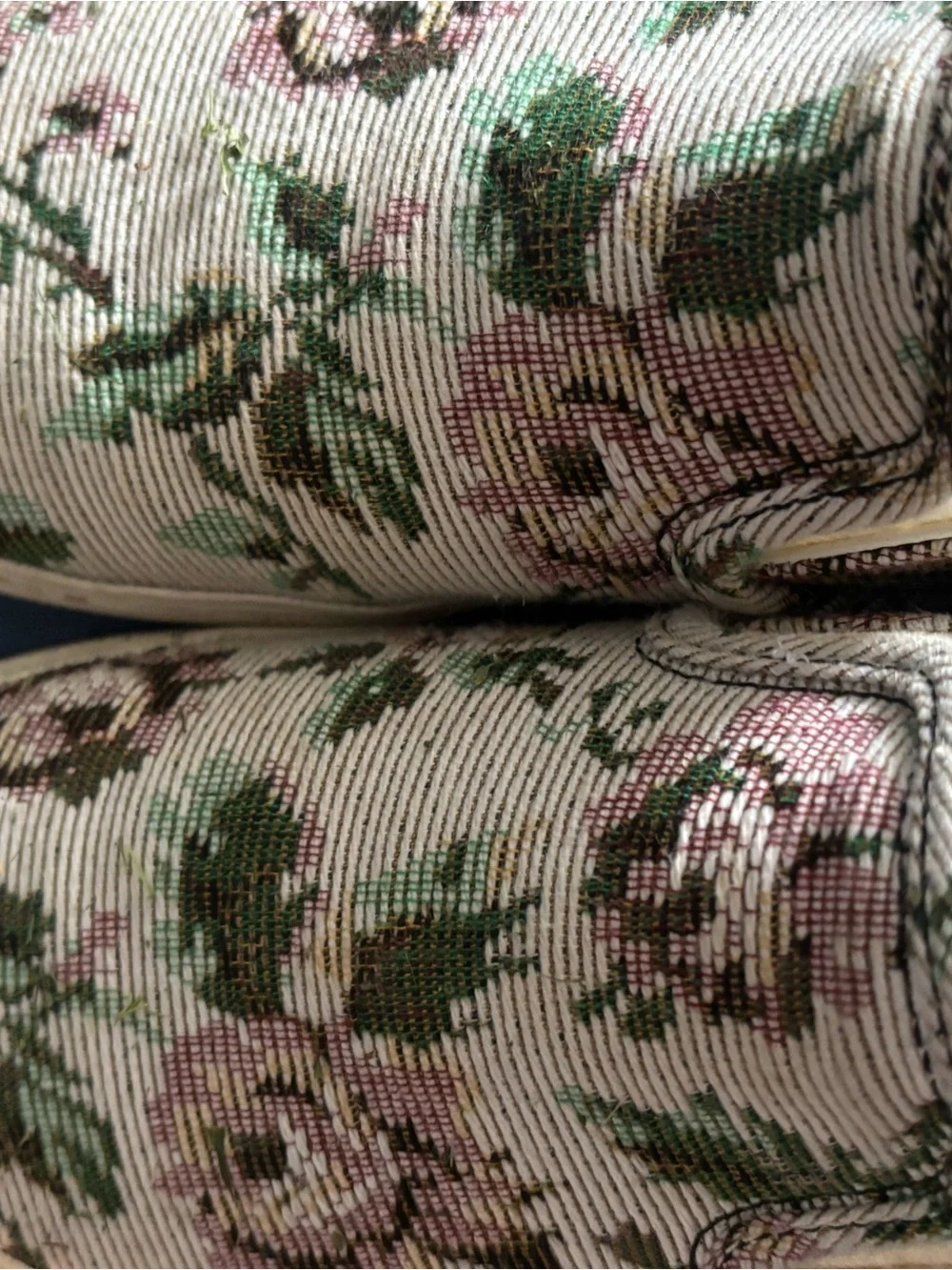 Vans Floral Slip-On Sneakers in Cream, Pink and Green - Picture 8 of 8